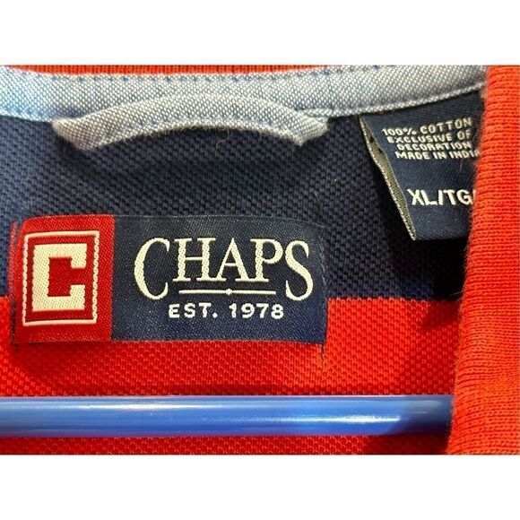 Chaps red and blue polo Size XL - Picture 4 of 7
